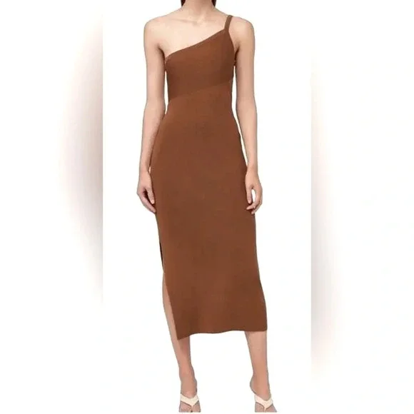 House of Harlow 1960 | Dresses | House Of Harlow 96 One Shoulder Brown Dress  | Poshmark